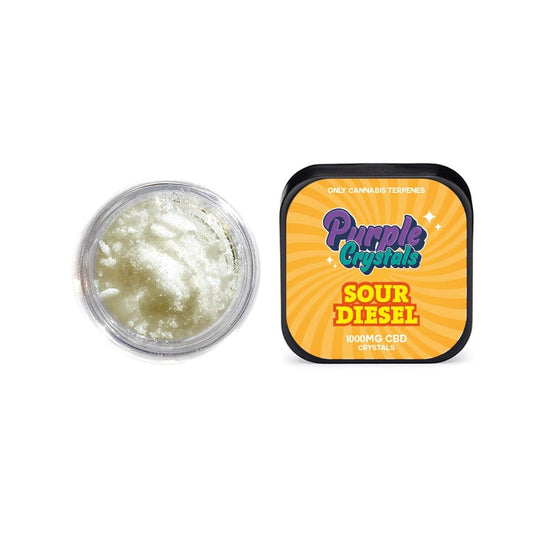 Purple Crystals by Purple Dank 1000mg CBD Crystals - Sour Diesel (BUY 1 GET 1 FREE) - Amount: 0.5g - SilverbackCBD