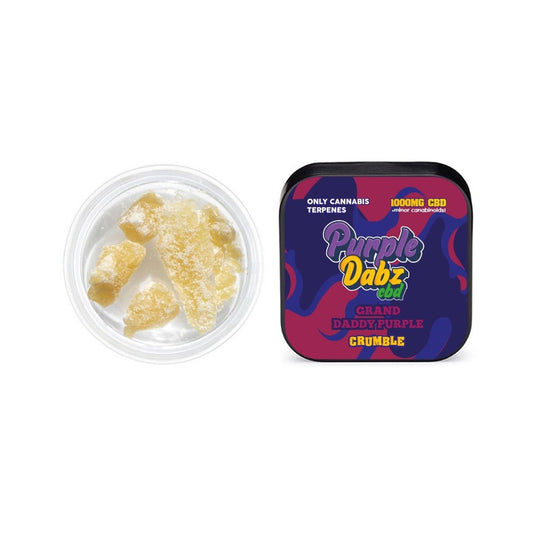 Purple Dabz by Purple Dank 1000mg CBD Crumble - Grand Daddy Purple (BUY 1 GET 1 FREE) - Amount: 0.5g - SilverbackCBD