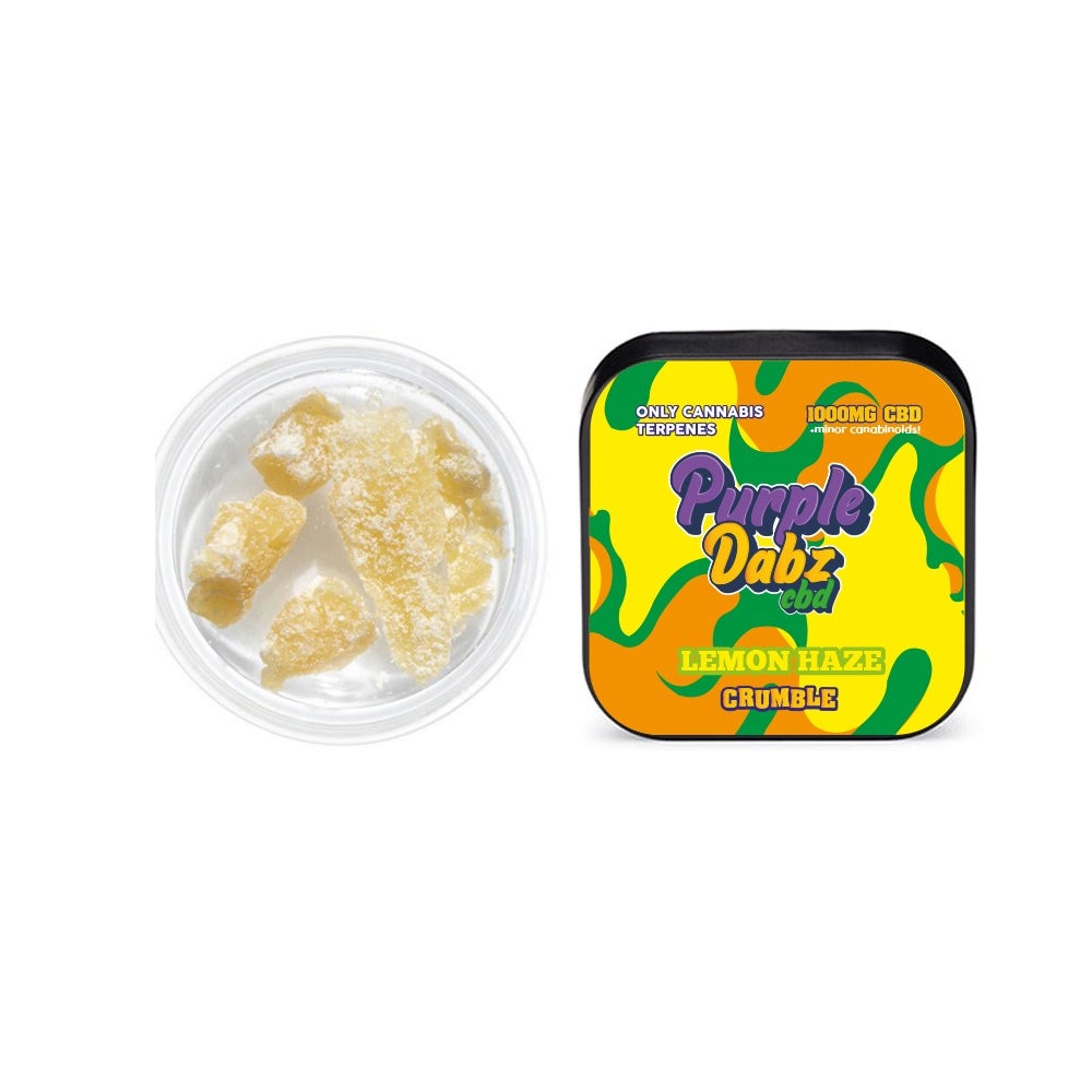 Purple Dabz by Purple Dank 1000mg CBD Crumble - Lemon Haze (BUY 1 GET 1 FREE) - Amount: 1g - SilverbackCBD