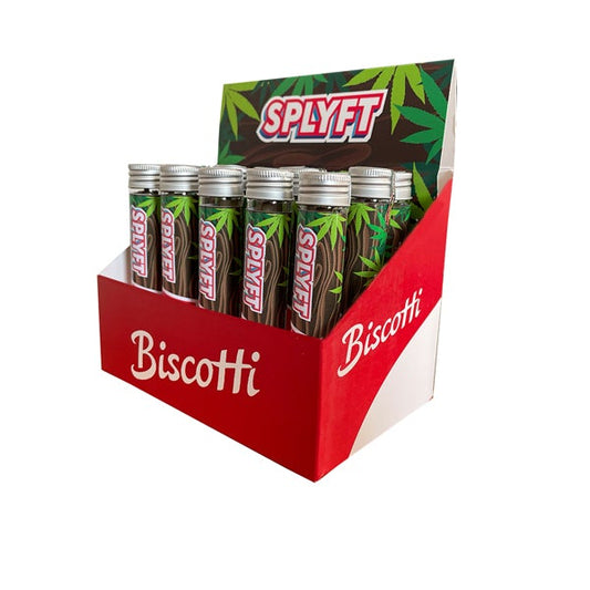 SPLYFT Cannabis Terpene Infused Hemp Blunt Cones – Biscotti (BUY 1 GET 1 FREE) - Amount: x15 (Display Box) - SilverbackCBD