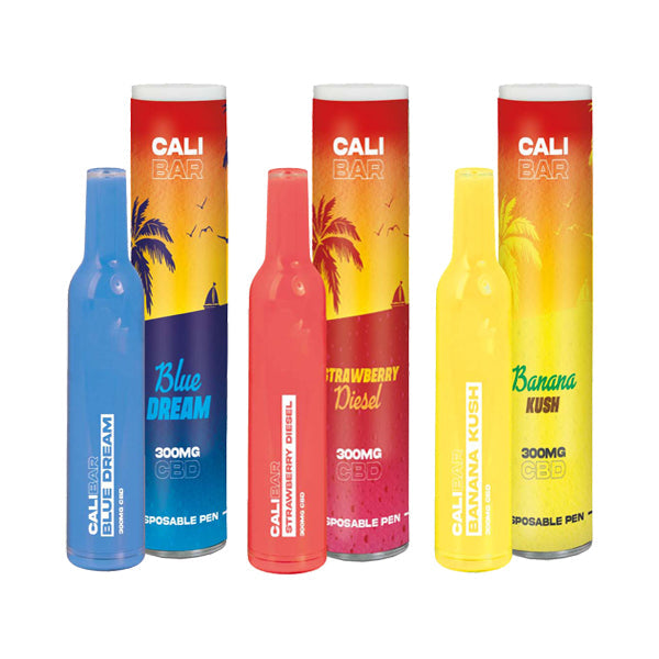 CALI BAR Original 300mg Full Spectrum CBD Vape Disposable - Terpene Flavoured - Amount: X10 & Flavour: Vanilla Kush