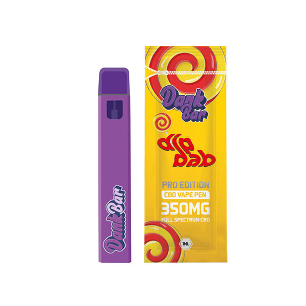 Dank Bar Pro Edition 350mg Full Spectrum CBD Vape Disposable by Purple Dank - 12 flavours - Flavour: Vanilla Killa - SilverbackCBD
