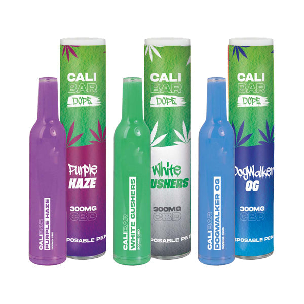 CALI BAR DOPE 300mg Full Spectrum CBD Vape Disposable - Terpene Flavoured - Amount: x10 & Flavour: Super Lemon Haze