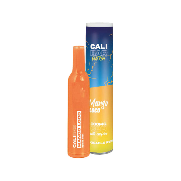 CALI BAR ENERGY with Caffeine Full Spectrum 300mg CBD Vape Disposable - Flavour: Mango Loco