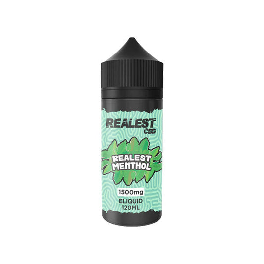 Realest CBD 1500mg Broad Spectrum CBD E-Liquid 100ml (BUY 1 GET 1 FREE) - Flavour: Realest Menthol