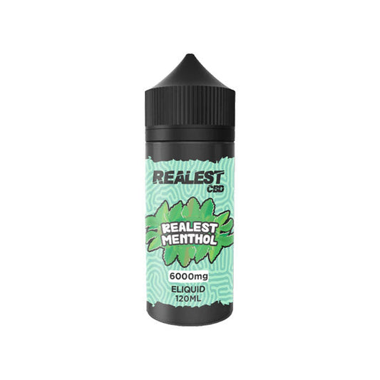 Realest CBD 6000mg Broad Spectrum CBD E-Liquid 100ml (BUY 1 GET 1 FREE) - Flavour: Realest Menthol