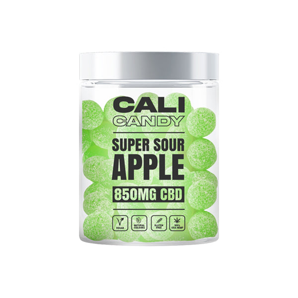 CALI CANDY 850mg CBD Vegan Sweets (Small) - 10 Flavours - Flavour: Super Sour Apple