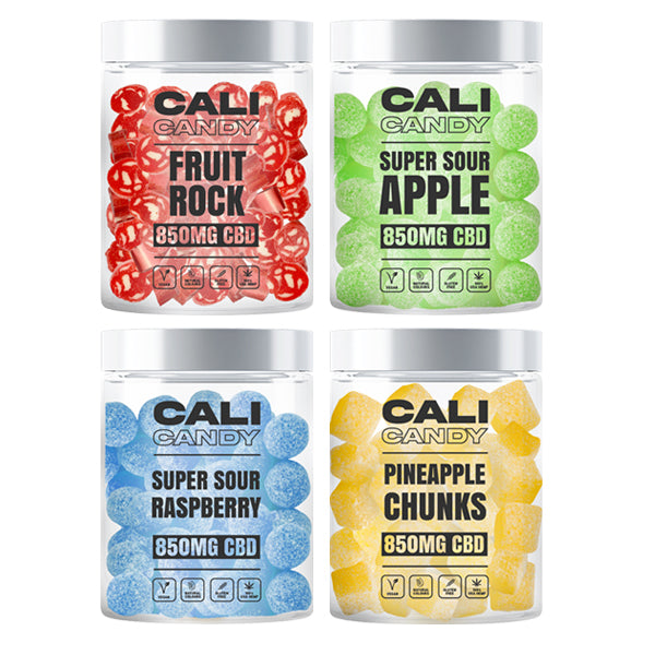 CALI CANDY 850mg CBD Vegan Sweets (Small) - 10 Flavours - Flavour: Super Sour Apple