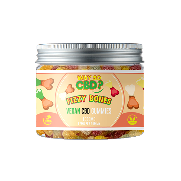 Why So CBD? 1000mg CBD Small Vegan Gummies - 11 Flavours - Gummies: Fizzy Bones