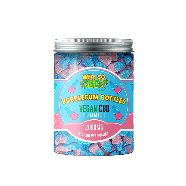Why So CBD? 2000mg CBD Large Vegan Gummies - 11 Flavours - Gummies: Cherry Bottles
