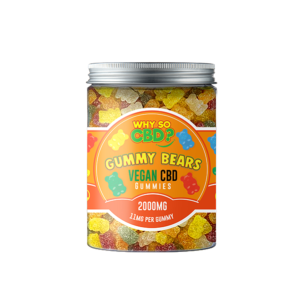 Why So CBD? 2000mg CBD Large Vegan Gummies - 11 Flavours - Gummies: Strawberries