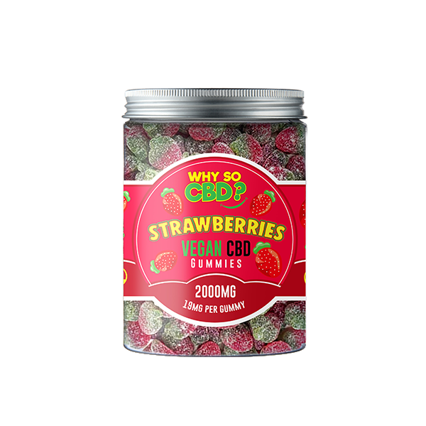 Why So CBD? 2000mg CBD Large Vegan Gummies - 11 Flavours - Gummies: Cherry Bottles
