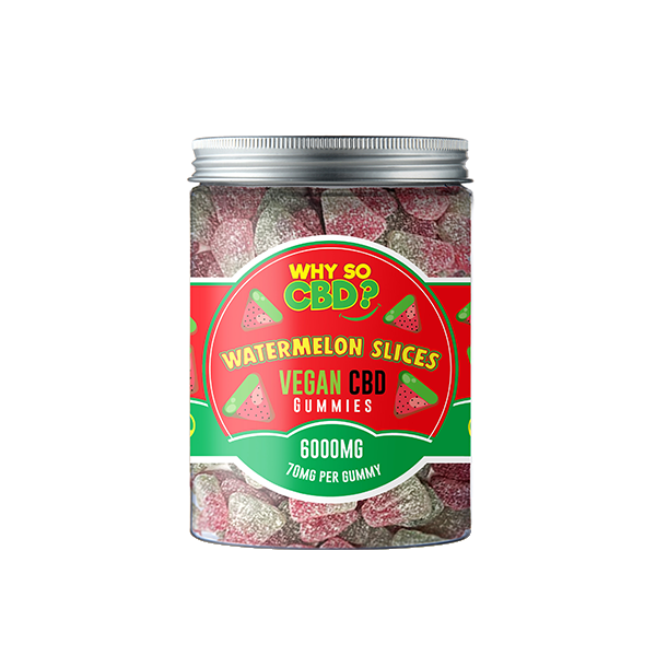 Why So CBD? 6000mg CBD Large Vegan Gummies - 11 Flavours - Gummies: Watermelon Slices