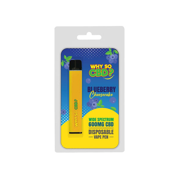 Why So CBD? 600mg Wide Spectrum CBD Disposable Vape Pen - 12 Flavours - Flavour: Hash Berg