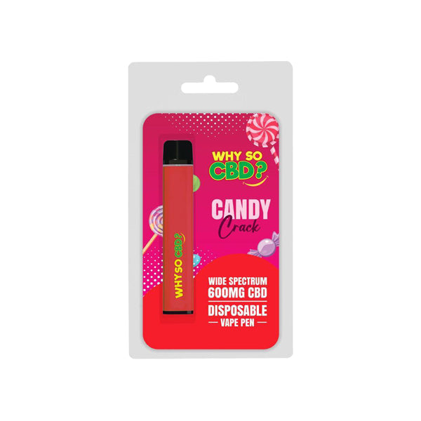Why So CBD? 600mg Wide Spectrum CBD Disposable Vape Pen - 12 Flavours - Flavour: Watermelon Splash