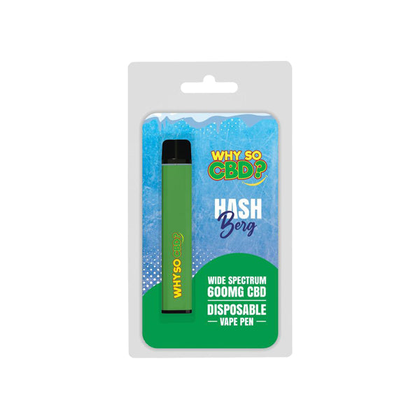 Why So CBD? 600mg Wide Spectrum CBD Disposable Vape Pen - 12 Flavours - Flavour: Boy Scout Cookies