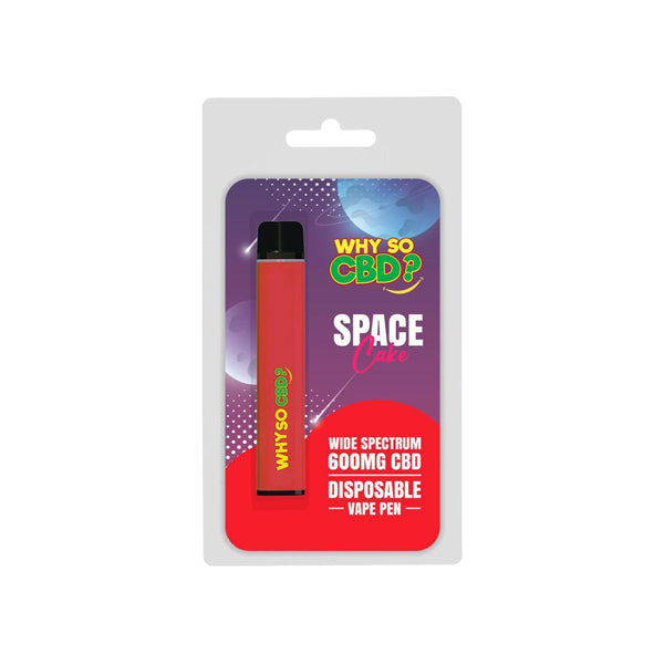 Why So CBD? 600mg Wide Spectrum CBD Disposable Vape Pen - 12 Flavours - Flavour: Orange Blaze