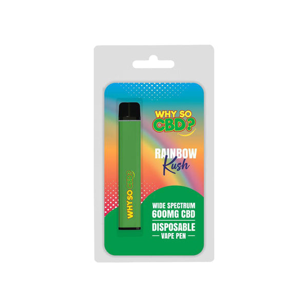 Why So CBD? 600mg Wide Spectrum CBD Disposable Vape Pen - 12 Flavours - Flavour: Hash Berg