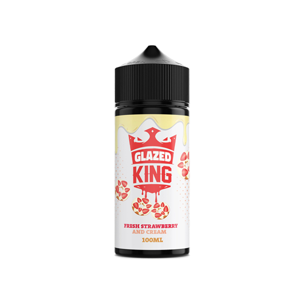 Glazed King 100ml Shortfill 0mg (70VG-30PG) - Flavour: Raspberry White Chocolate