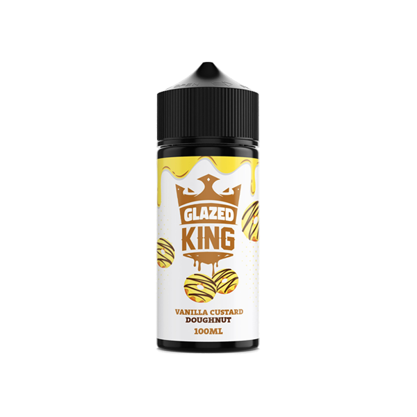 Glazed King 100ml Shortfill 0mg (70VG-30PG) - Flavour: Raspberry White Chocolate