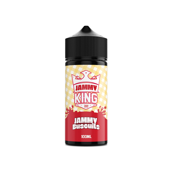 Jammy King 100ml Shortfill 0mg (70VG-30PG) - Flavour: Raspberry & Blackcurrant Jam