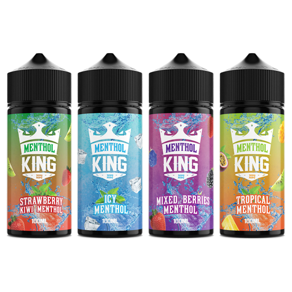 Menthol King 100ml Shortfill 0mg (70VG-30PG) - Flavour: Strawberry Kiwi Menthol