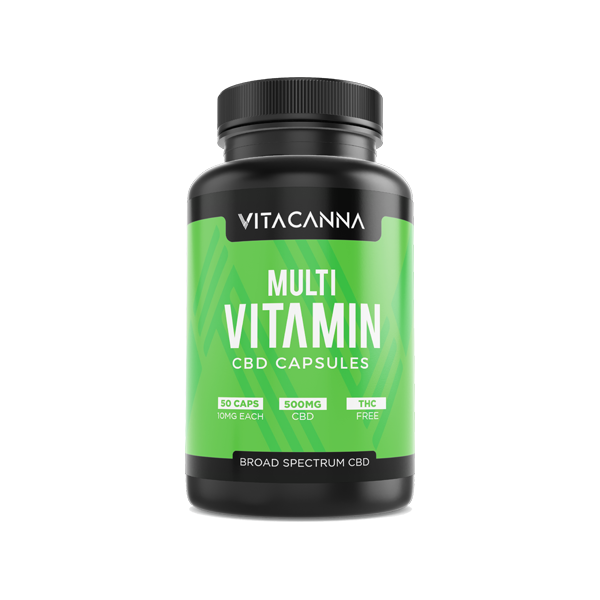 Vitacanna 500mg Broad Spectrum CBD Vegan Capsules - 50 Caps - Flavour: Boost