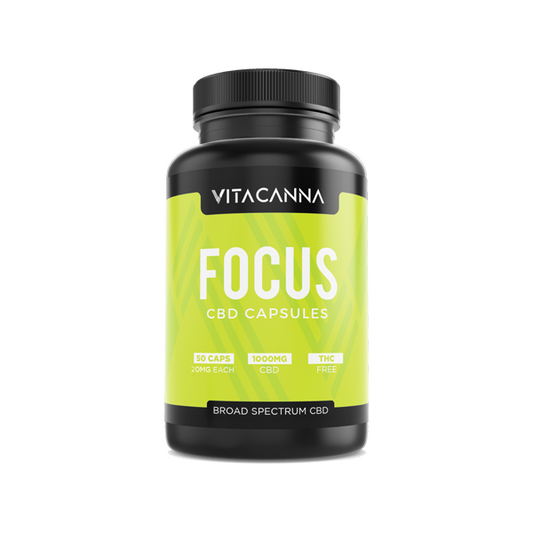 Vitacanna 1000mg Broad Spectrum CBD Vegan Capsules - 50 Caps - Flavour: Defence