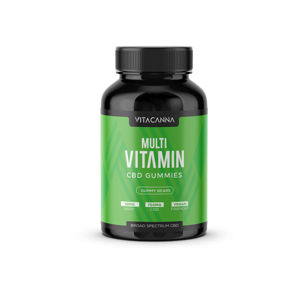 Vitacanna Broad Spectrum 750mg CBD Vegan Gummy Bears - Flavour: Multi Vitamin