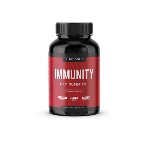 Vitacanna Broad Spectrum 1500mg CBD Vegan Gummy Bears - Flavour: Immunity