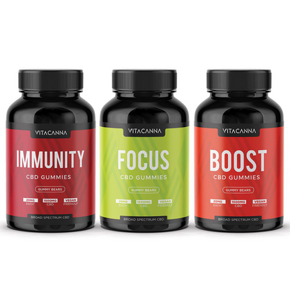 Vitacanna Broad Spectrum 1500mg CBD Vegan Gummy Bears - Flavour: Multi Vitamin