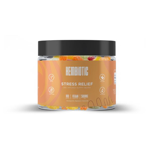 Hembiotic 500mg CBD Gummy Bears - 100g - Flavour: Morning Energy
