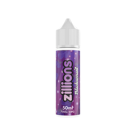 Zillions 50ml Shortfill 0mg (70VG-30PG) - Flavour: Blackcurrant & Quantity: x1