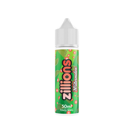 Zillions 50ml Shortfill 0mg (70VG-30PG) - Flavour: Watermelon & Quantity: x1