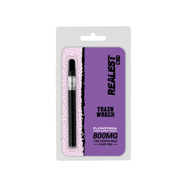 Realest CBD Bars 800mg CBD Disposable Vape Pen (BUY 1 GET 1 FREE) - Flavour: Train Wreck
