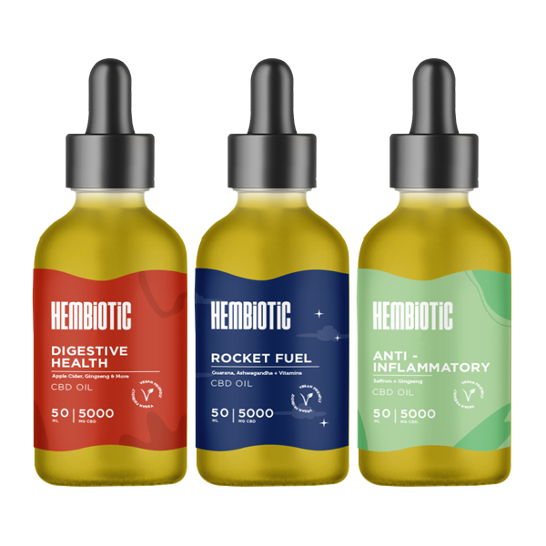 Hembiotic 5000mg Bulk CBD Oil - 50ml - Flavour: Anti-Inflammatory