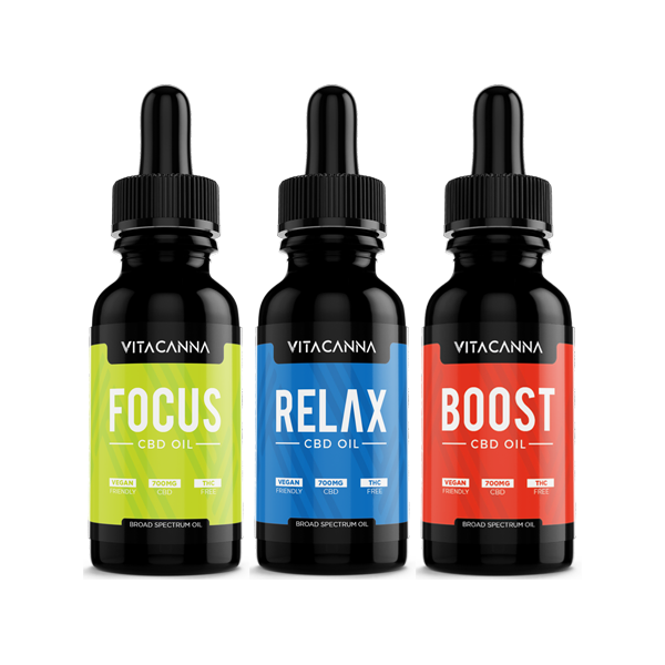 Vitacanna 700mg Broad Spectrum CBD Oil - 30ml - Flavour: Focus