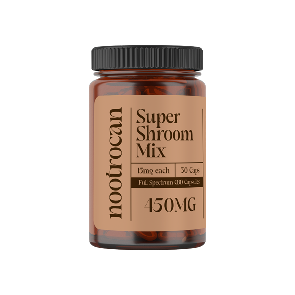 Nootrocan 450mg Full Spectrum CBD Capsules - 30 Caps - Flavour: Super Shroom Mix