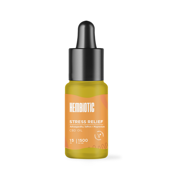 Hembiotic 1500mg CBD Oil - 15ml - Flavour: Stress Relief