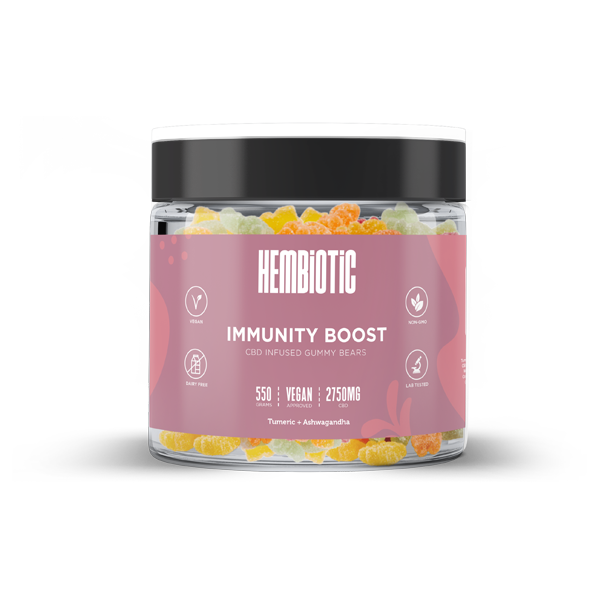 Hembiotic 2750mg Bulk CBD Gummy Bears - 550g - Flavour: Morning Energy