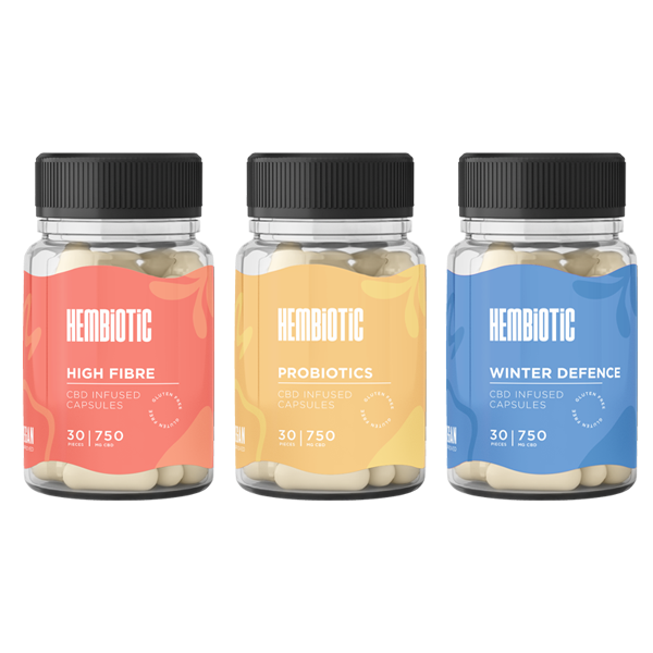 Hembiotic 750mg CBD Capsules - 30 Caps - Flavour: Mental Clarity