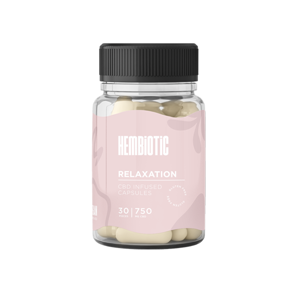 Hembiotic 750mg CBD Capsules - 30 Caps - Flavour: Relaxation