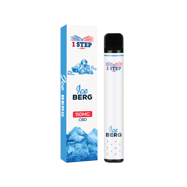 1 Step 150mg CBD Disposable Vape Device - Flavour: Ice Berg