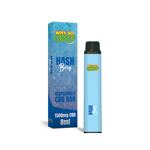 Why So CBD? 1500mg CBD Broad Spectrum Disposable Vape - 8ml - Flavour: Hash Berg