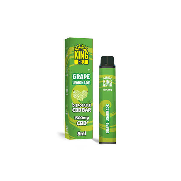 King CBD 1500mg Disposable Vape - 3500 Puffs - Flavour: Grape Lemonade