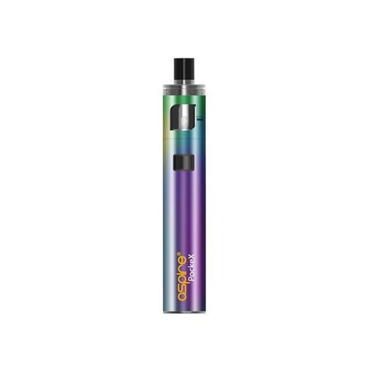 Aspire PockeX Kit - Color: Black - SilverbackCBD