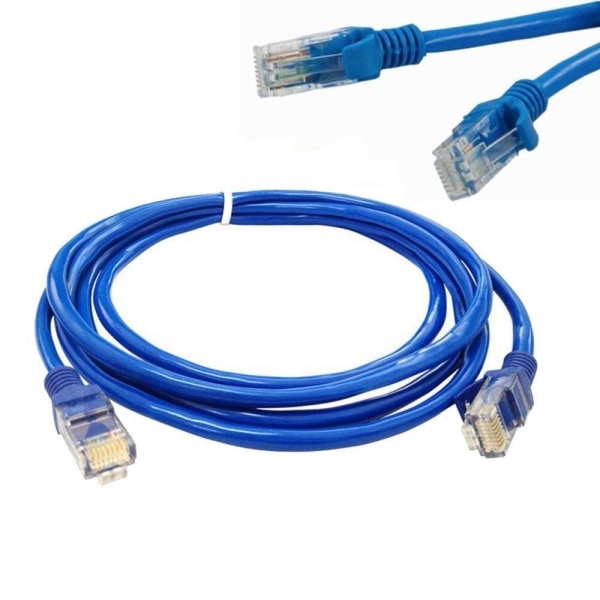 CAT 5E  Ethernet RJ45 Blue Cable - Size: 15m