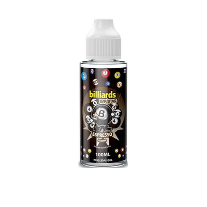 Billiards Baristas Range 100ml Shortfill 0mg (70VG-30PG) - Amount: X5 & Flavour: Pink Tea - SilverbackCBD