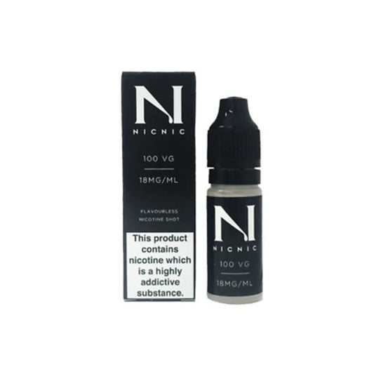 NIC NIC 18mg Nicotine Shot 10ml 100VG - SilverbackCBD
