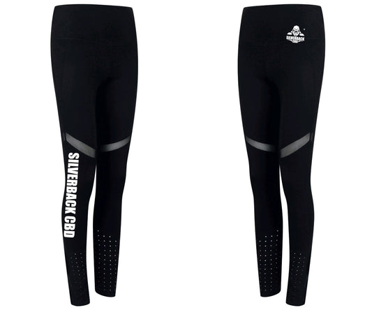 Silverback CBD Apparel Ladies Mesh Cut Out Leggings - SilverbackCBD